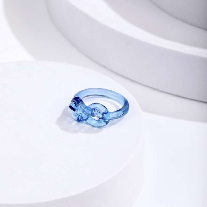 

Clear Charm Ring, Blue