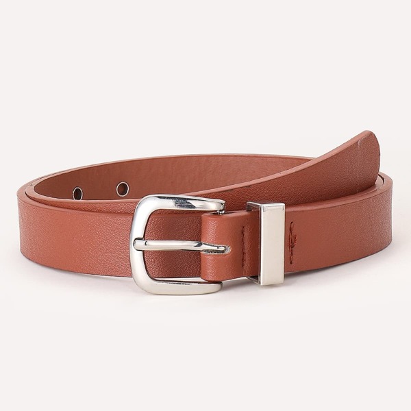 

Metal Buckle Belt, Brown