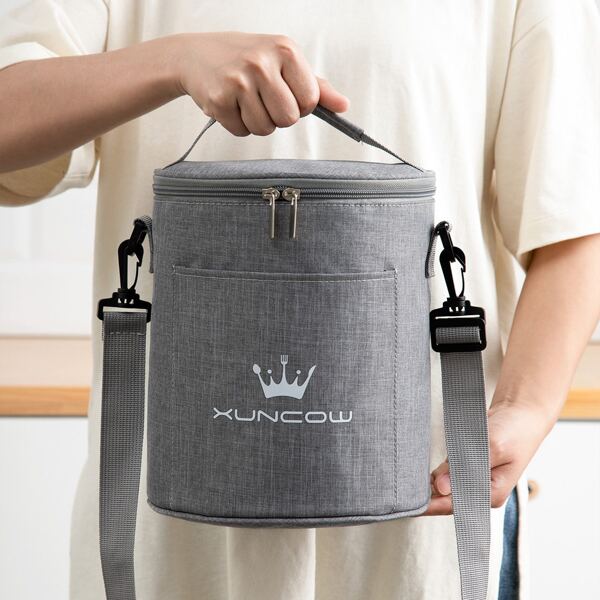 

1pc Lunch Box Storage Bag, Grey