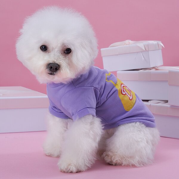 

Bone Print Pet Tee, Purple