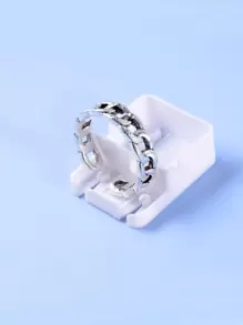 Men Chain Design Ring - Silver - View 1