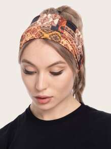 Bandas para el Pelo Gráfico Casual - Dorado - Ver 4