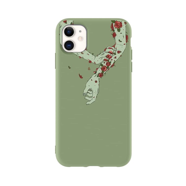 

Flower Pattern Phone Case, Green