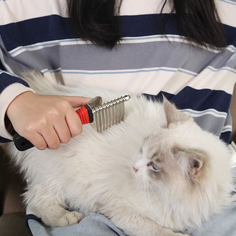 

Paw Print Pet Hair Comb, Red