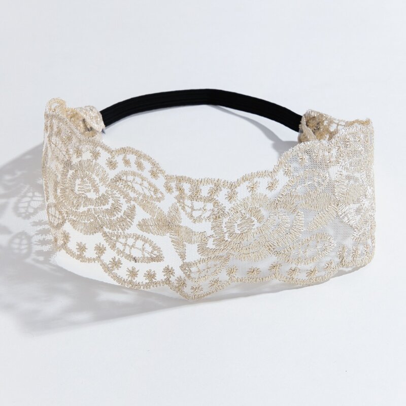 

Embroidery Detail Hair Band, Beige