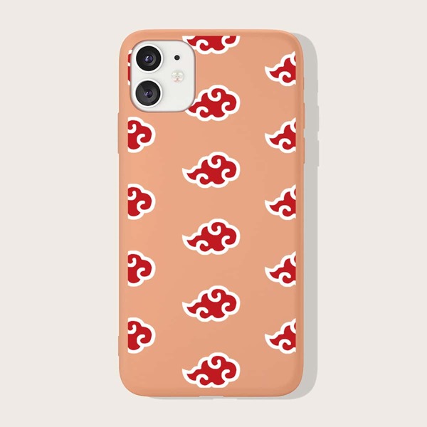

Cloud Pattern Phone Case, Coral orange