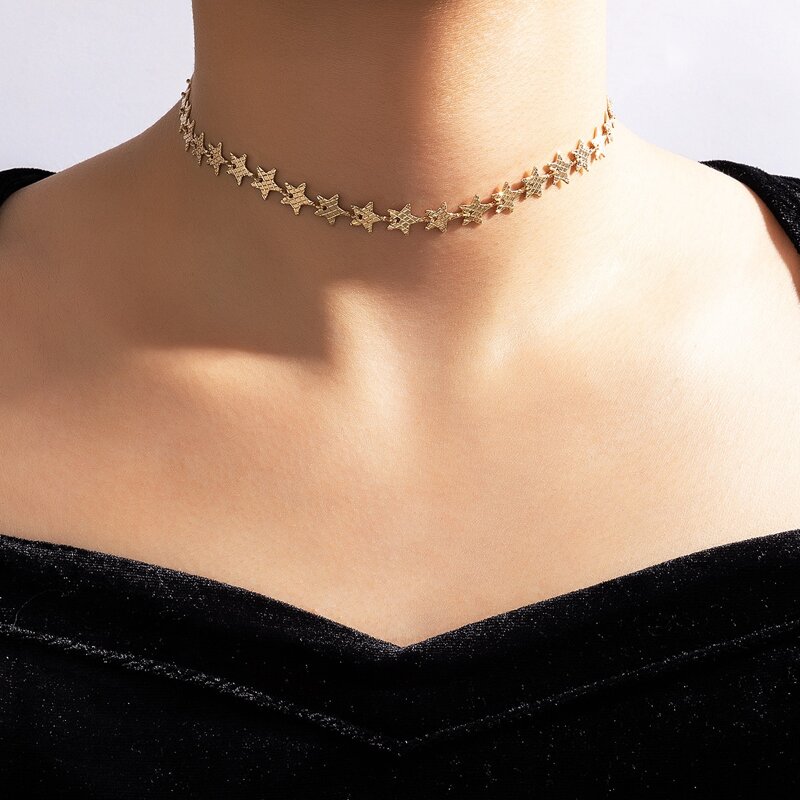

Star Decor Choker, Gold