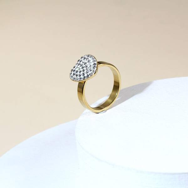 

Rhinestone Detail Ring, Gold