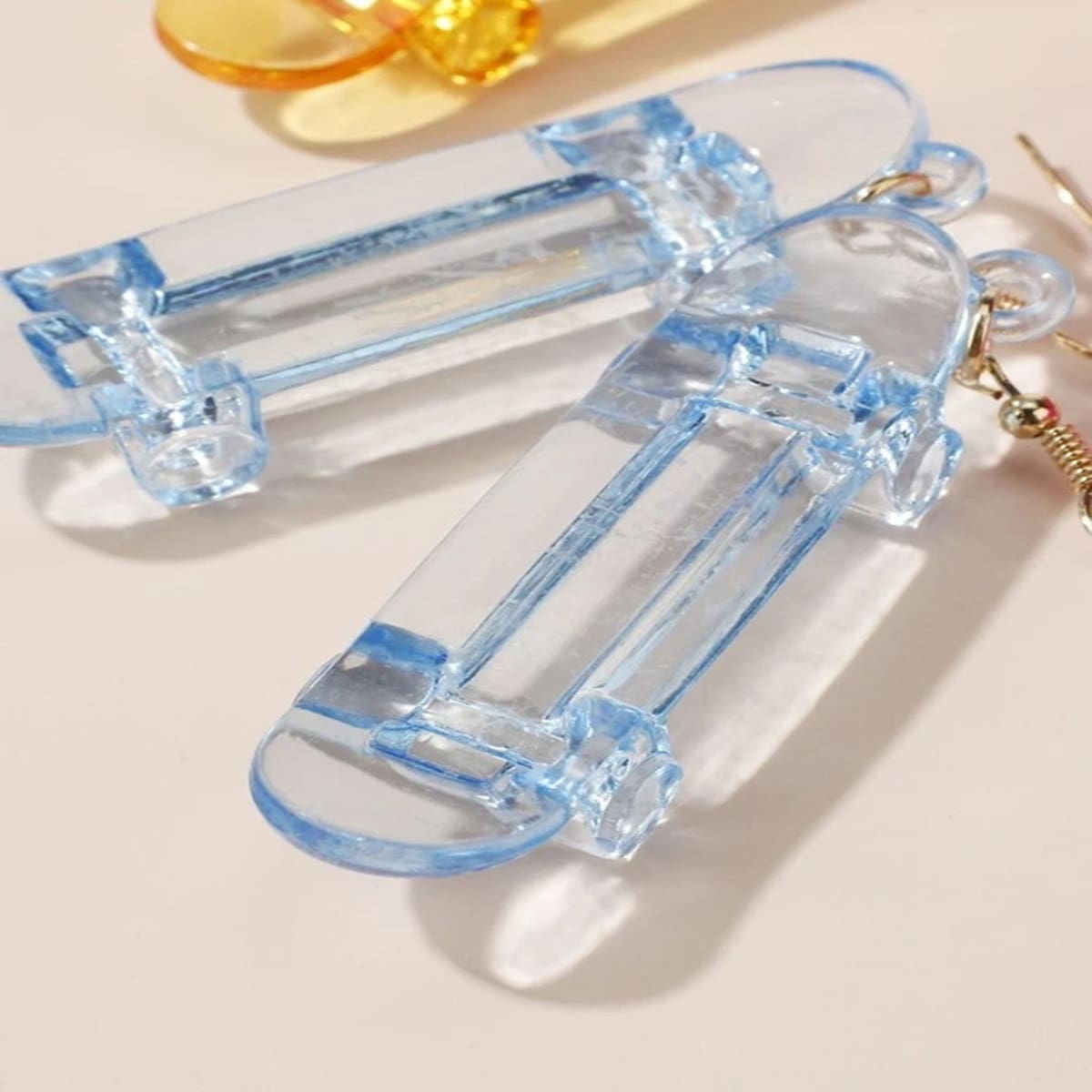 

4pairs Skateboard Drop Earrings, Multicolor