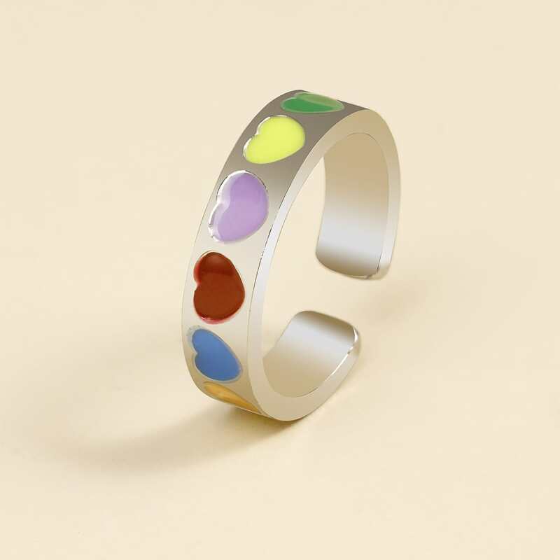 

Heart Design Ring, Silver