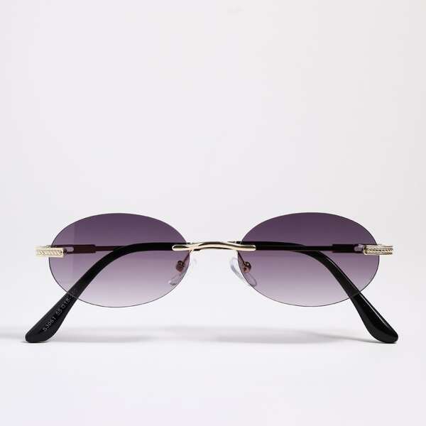 

Oval Frame Rimless Sunglasses