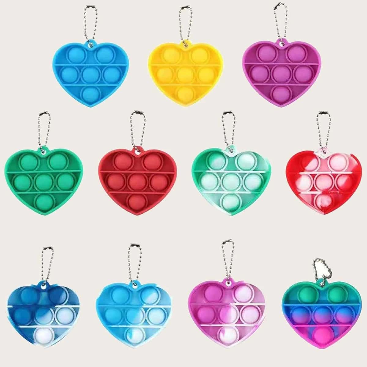 

1pc Random Heart Stress Relief Bubble Toy, Multicolor