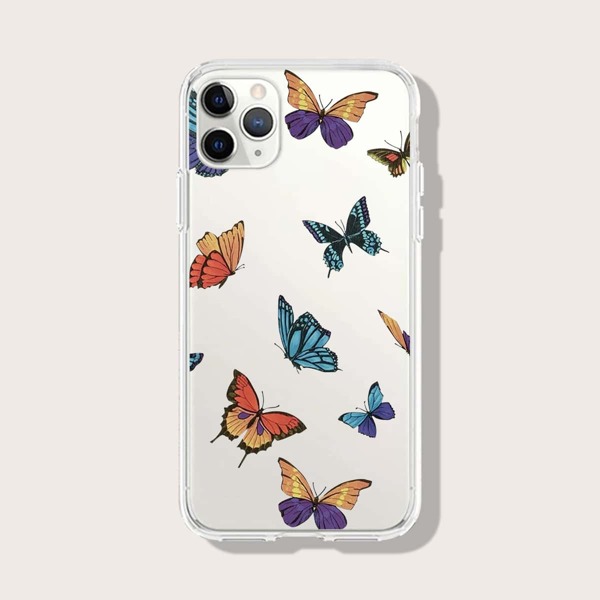 

Butterfly Pattern Phone Case, Clear
