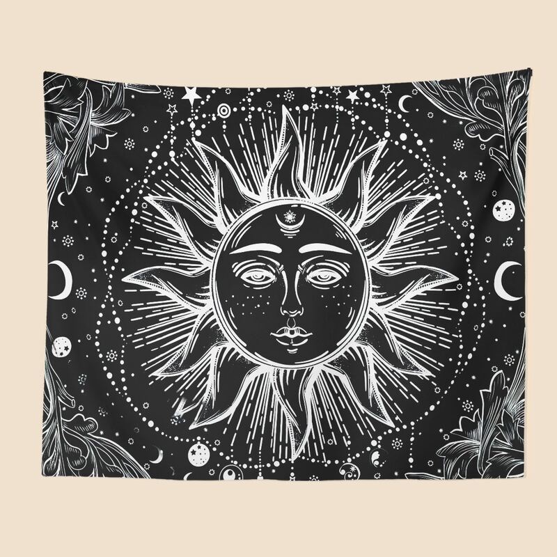 

Sun Print Tapestry, Black and white