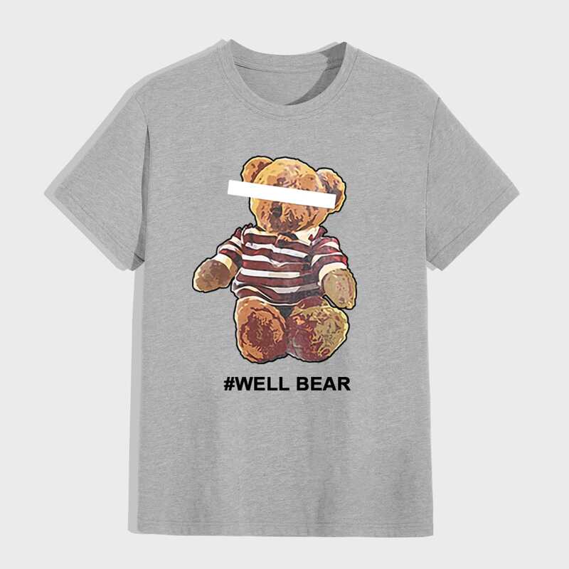 

Guys Letter Bear Graphic Tee, Grey
