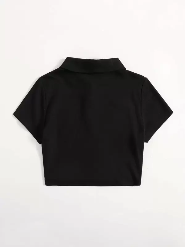 Shein Button Half Placket Polo Shirt Shein Usa