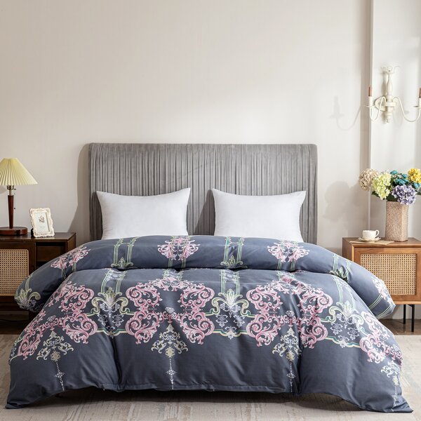 

Flower Print Duvet Cover Without Filler, Multicolor
