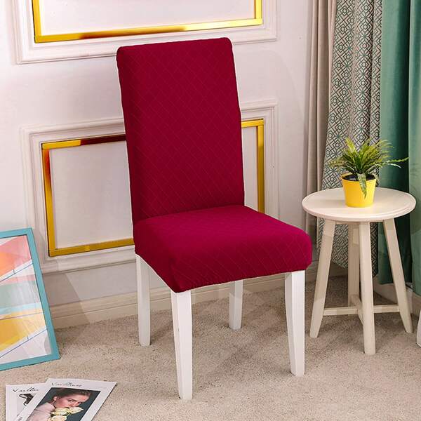 

Solid Color Stretchy Chair Cover, Burgundy