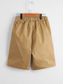 SHEIN Tween Boys 2 Packs Patch Detail Shorts - Multicolor - View 2