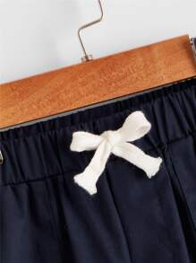 SHEIN Tween Boys 2 Packs Patch Detail Shorts - Multicolor - View 3