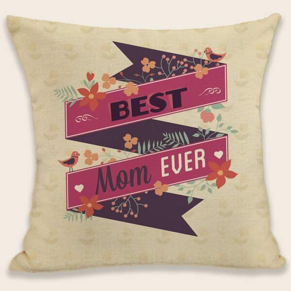

Slogan Graphic Mother's Day Cushion Cover Without Filler, Multicolor