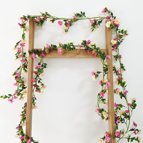 

1pc 2m Artificial Flower Vine, Hot pink