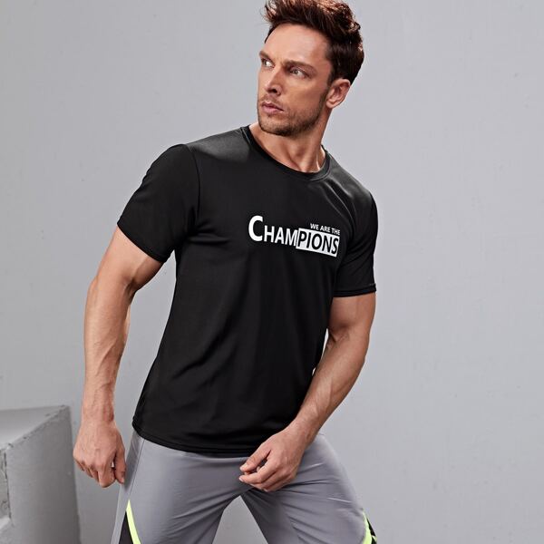 

Спортивный Мужские спортивные футболки и майки, Чёрный