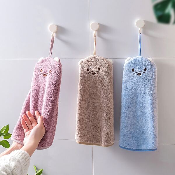 

1pc Random Cartoon Bear Hand Towel, Multicolor