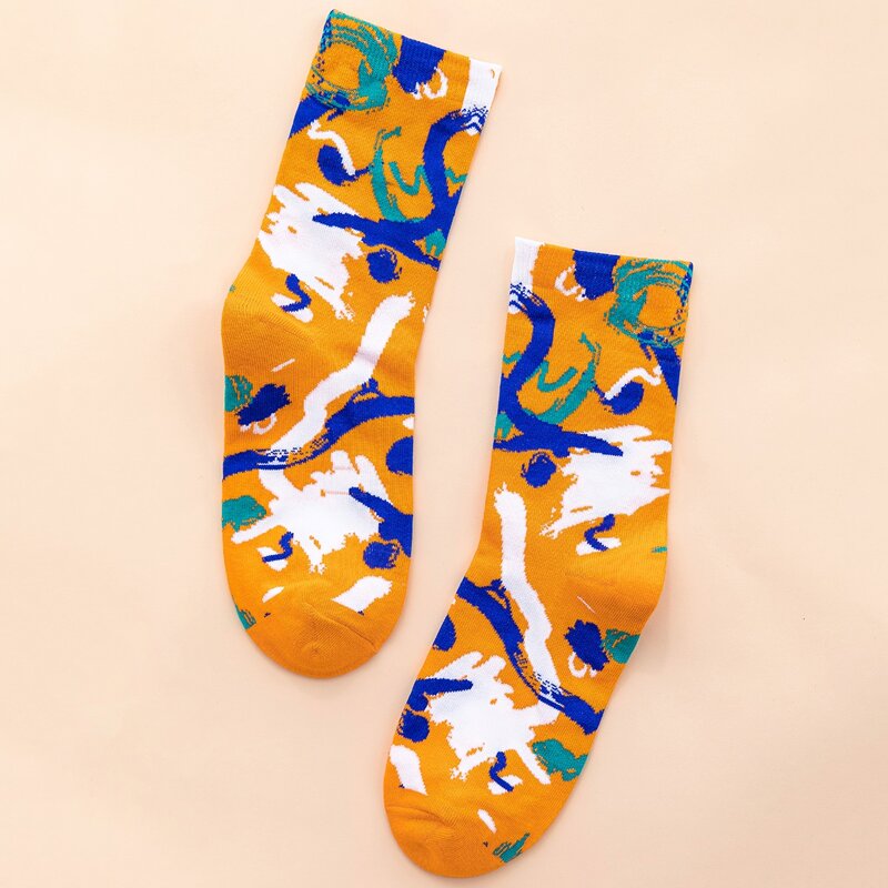 

Guys Graphic Crew Socks, Orange