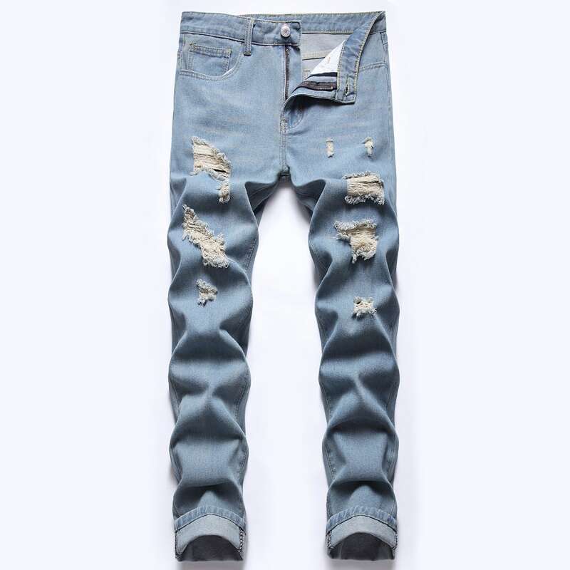 

Guys Ripped Jeans, Light wash