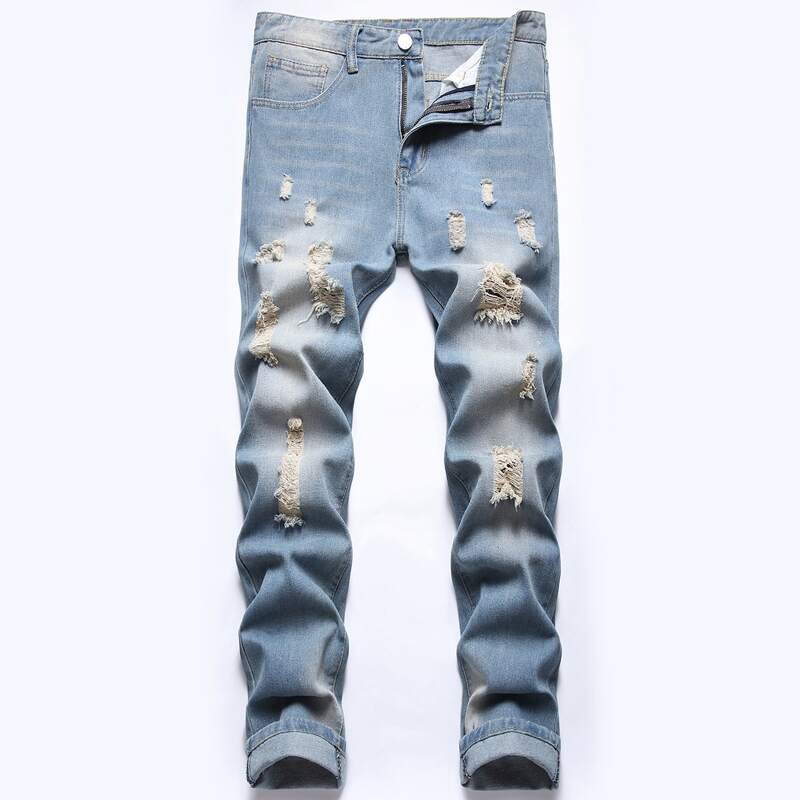 Guys Ripped Jeans, Light wash