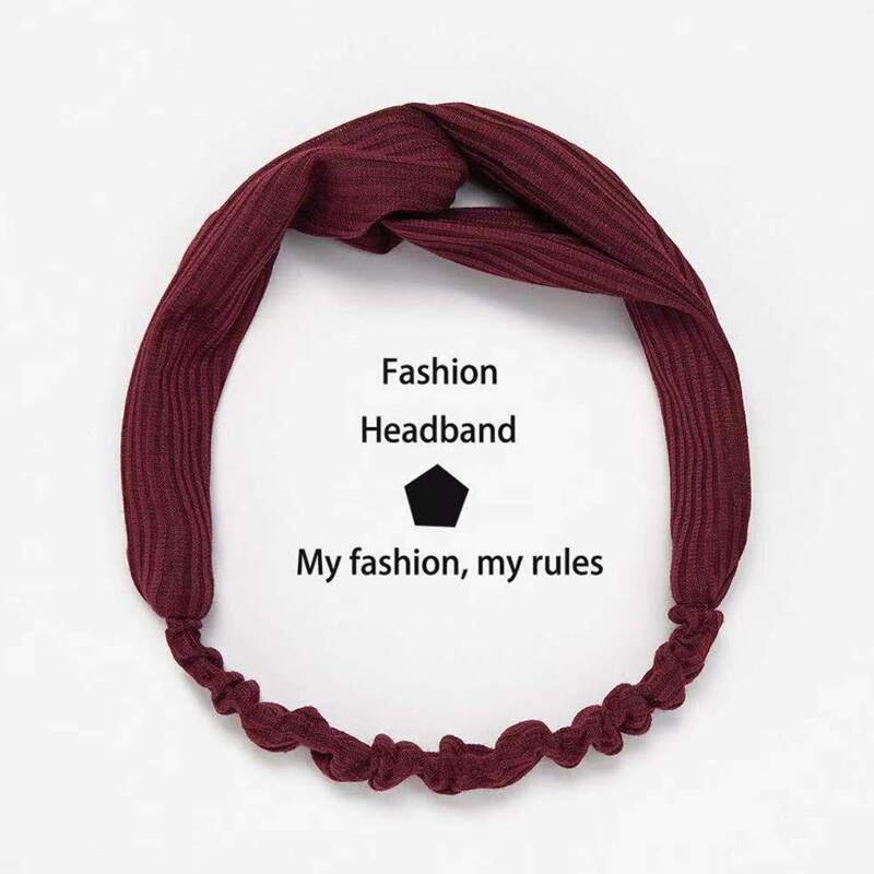 

Simple Solid Hair Band, Burgundy