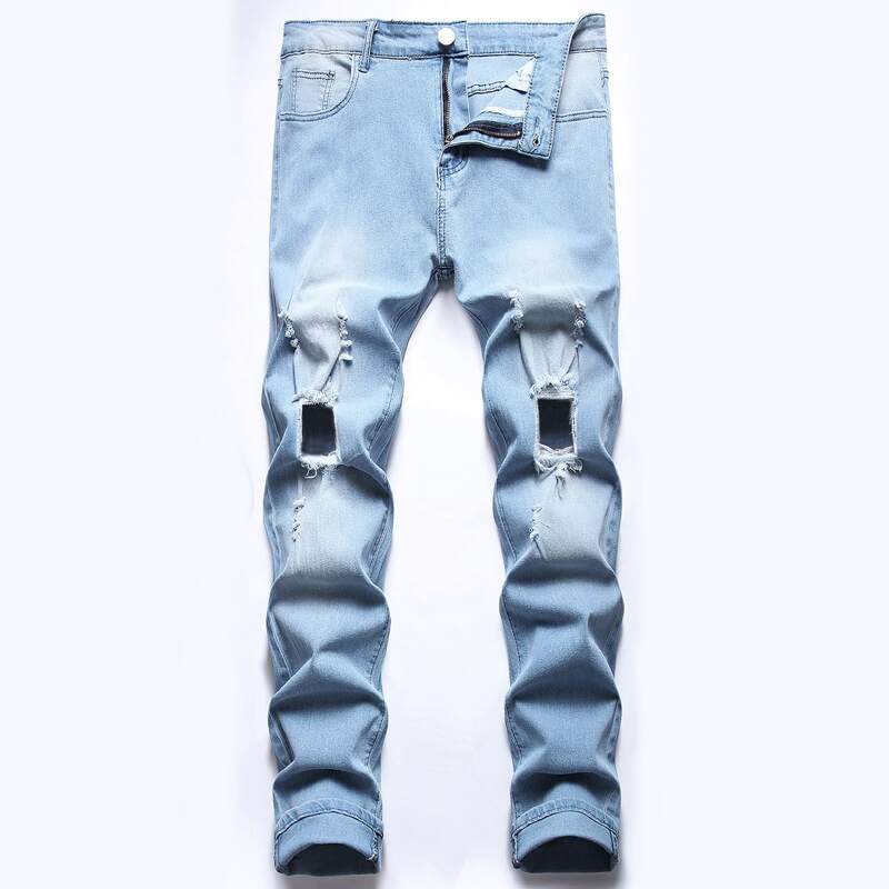 

Guys Ripped Jeans, Light wash