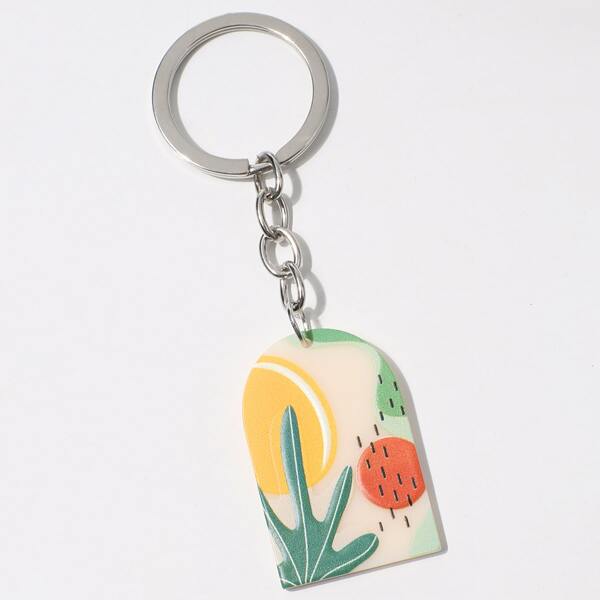 

Resin Geometric Pendant Keychain, Multicolor