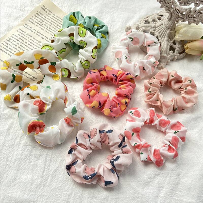 

3pcs Random Fruit Pattern Scrunchie, Multicolor