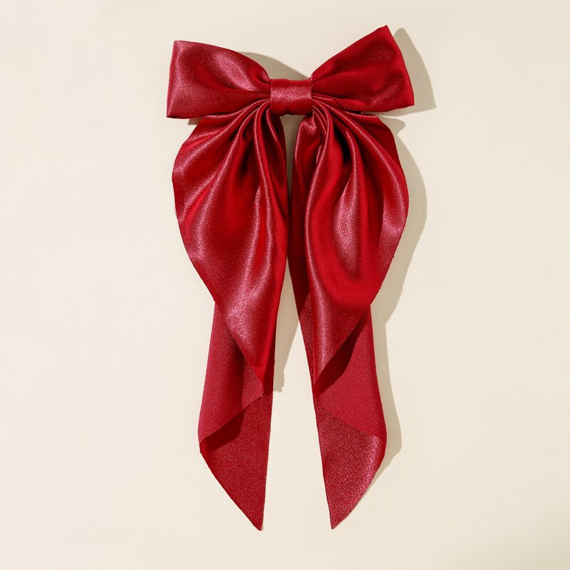 

Solid Bow Hair Clip, Burgundy
