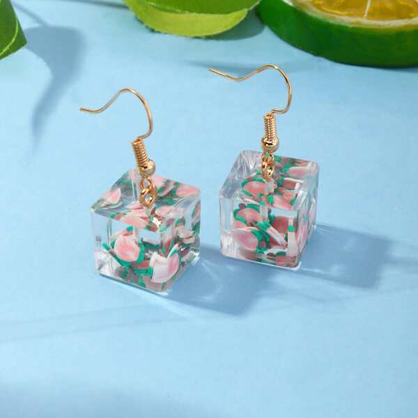 

Girls Geo Drop Earrings, Multicolor