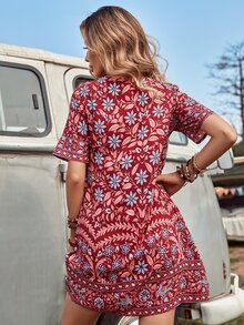 SHEIN Unity 印花直筒連衣裙不附帶腰帶 - 彩色 - 查看 2