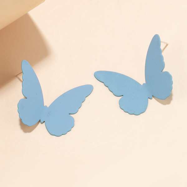 

Butterfly Design Earrings, Blue