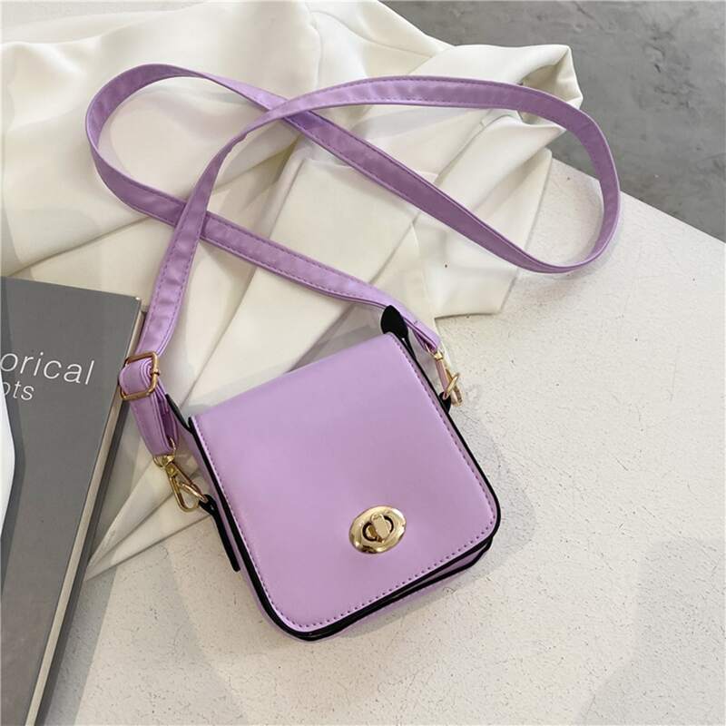 

Solid Mini Crossbody Bag, Purple