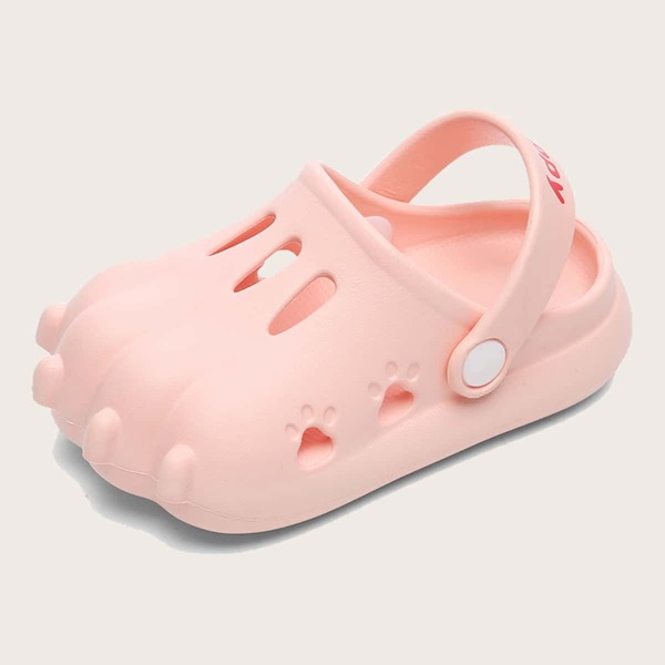 

Toddler Girls Cartoon Design Vented Clogs, Baby pink