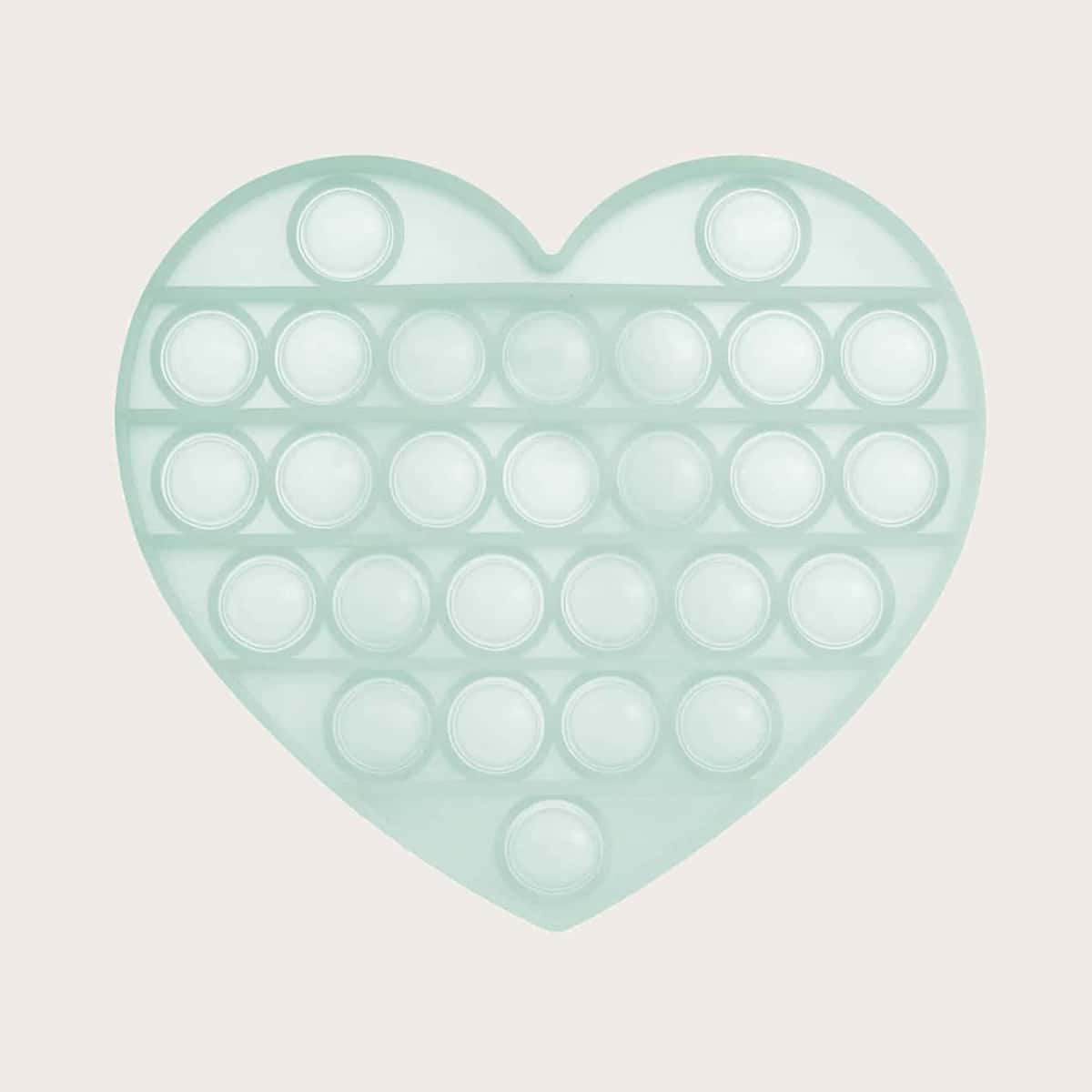 

1pc Heart Stress Relief Bubble Toy, Green