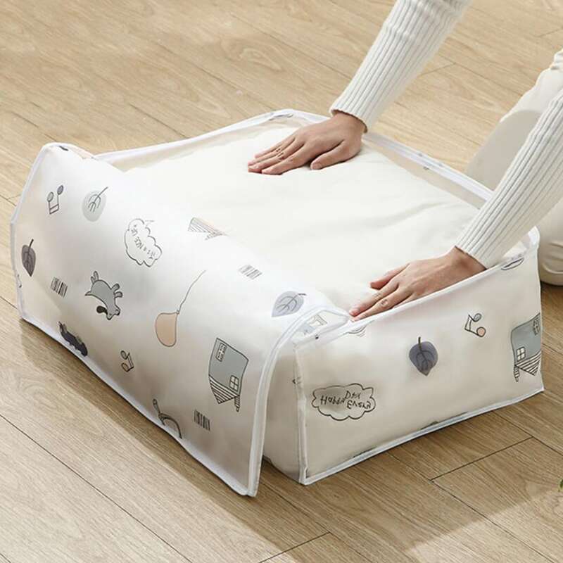 

1pc Cartoon Quilt Storage Bag, White