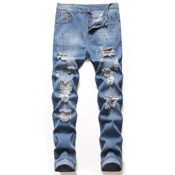 

Guys Ripped Jeans, Light wash