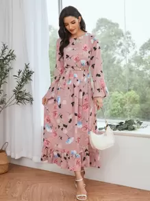 Mulvari Đầm Xù Hoa Thanh lịch - Bụi hồng - Xem 3