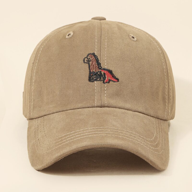 

Graphic Embroidery Baseball Cap, Khaki