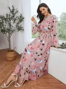 Mulvari Đầm Xù Hoa Thanh lịch - Bụi hồng - Xem 5