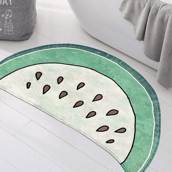 

1pc Watermelon Design Non-slip Carpet, Multicolor