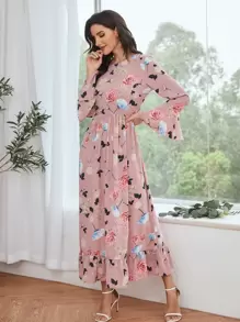 Mulvari Đầm Xù Hoa Thanh lịch - Bụi hồng - Xem 7