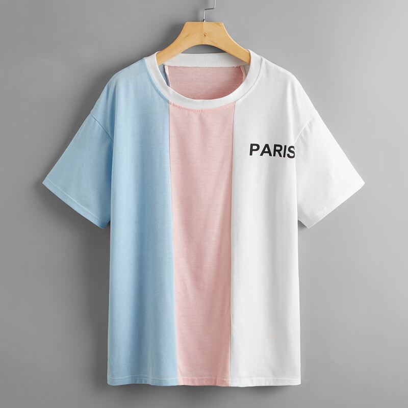 

Letter Colorblock Tee, Multicolor